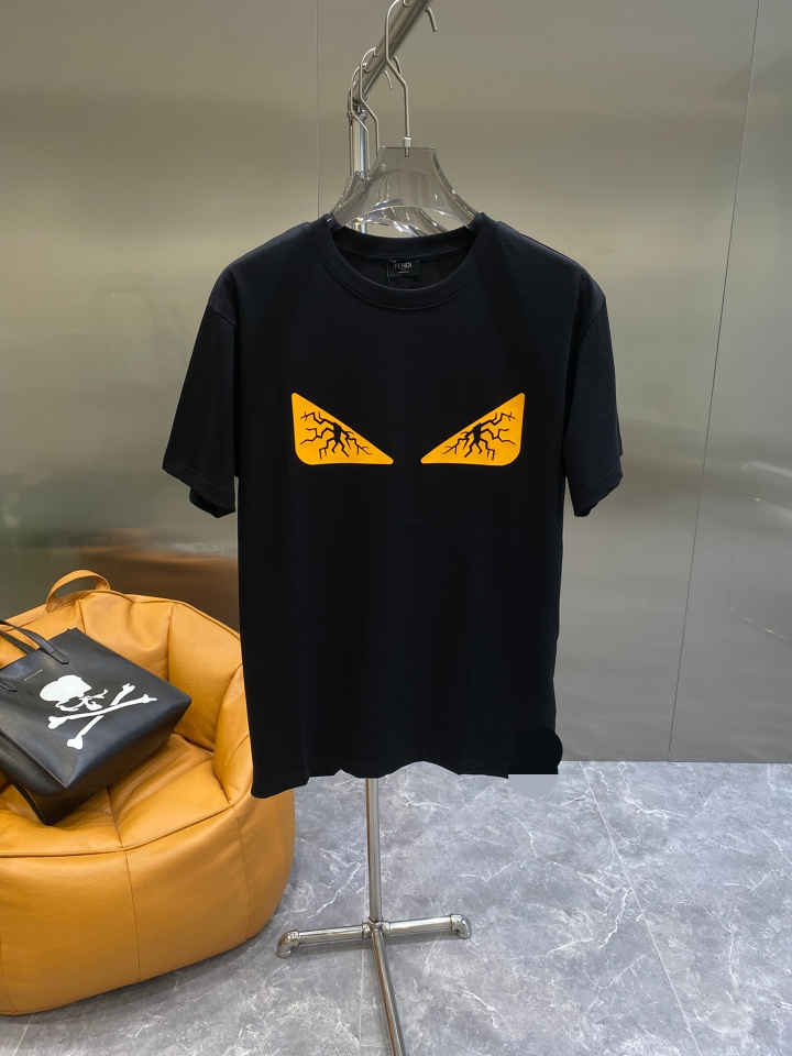 Fendi Summer New Design Cotton 100 Percent Unisex Leisure T-shirt