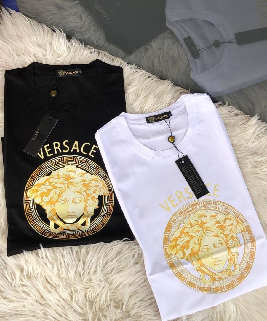 Versace Summer Cotton 100 Percent Unisex Leisure T-shirt
