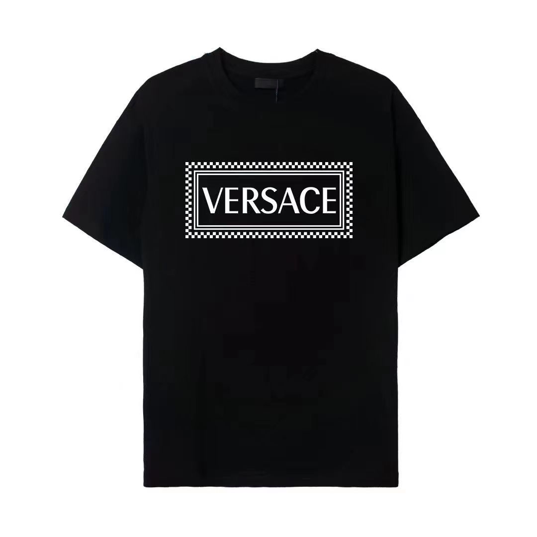 Versace Summer Cotton Breathable Unisex Leisure T-shirt