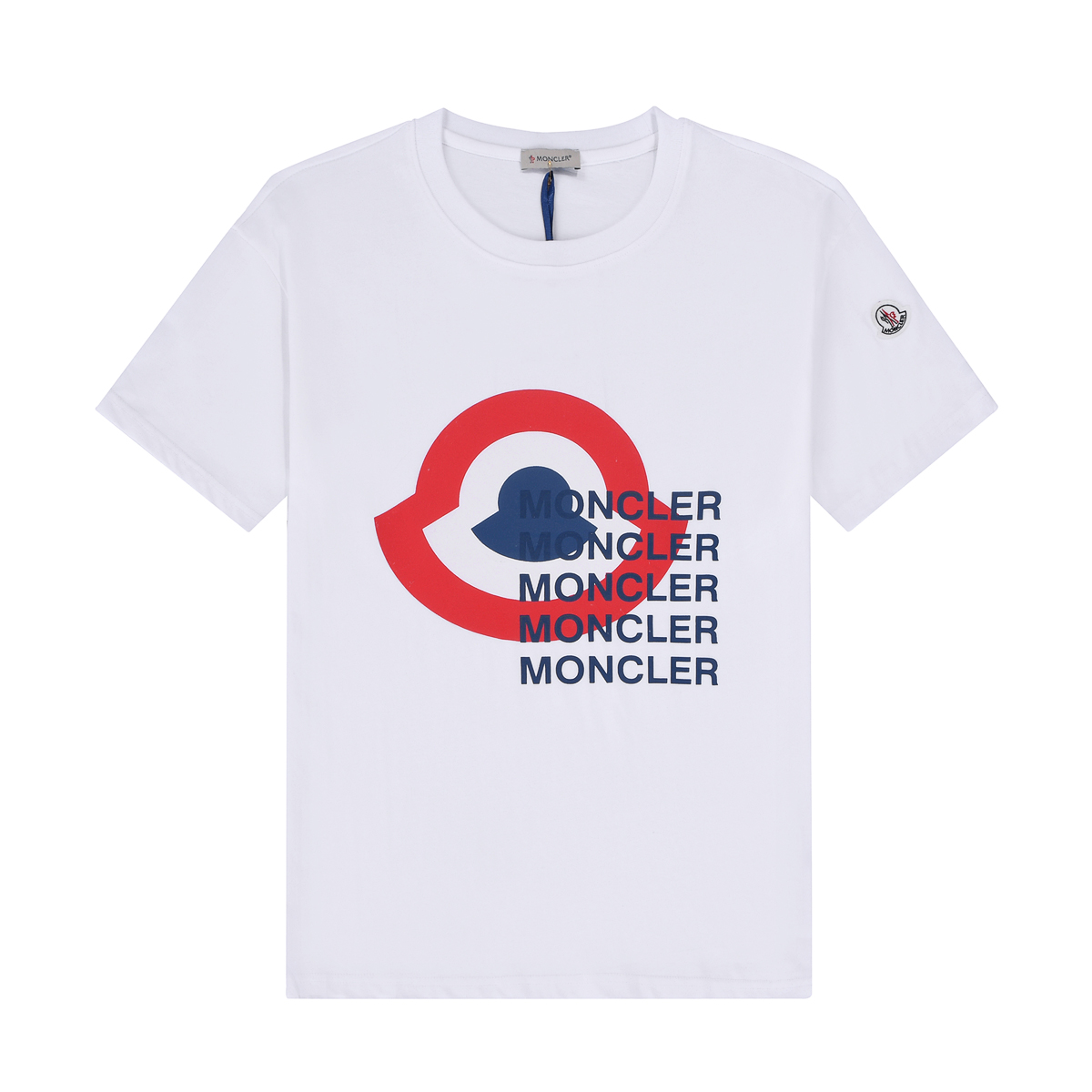 Moncler Summer New Design Round Neck Cotton 100 Percent Unisex Leisure T-shirt