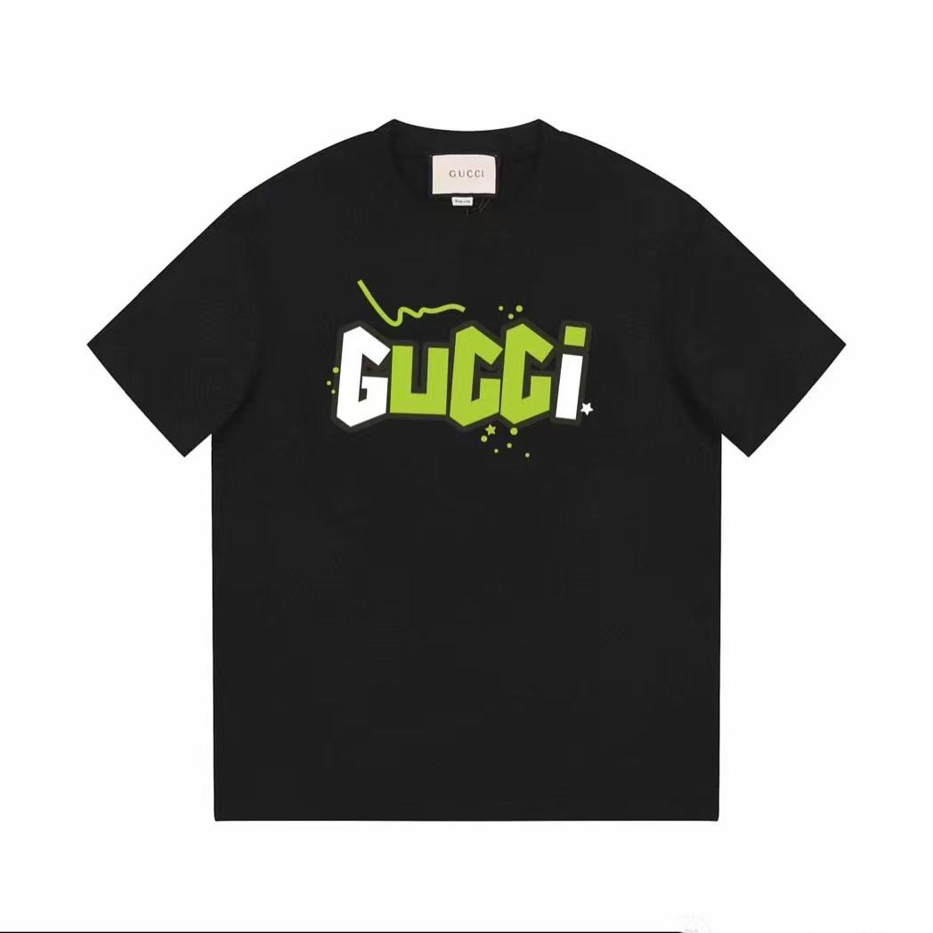 Gucci Summer Fashion Unisex T-shirt Cotton Breathable