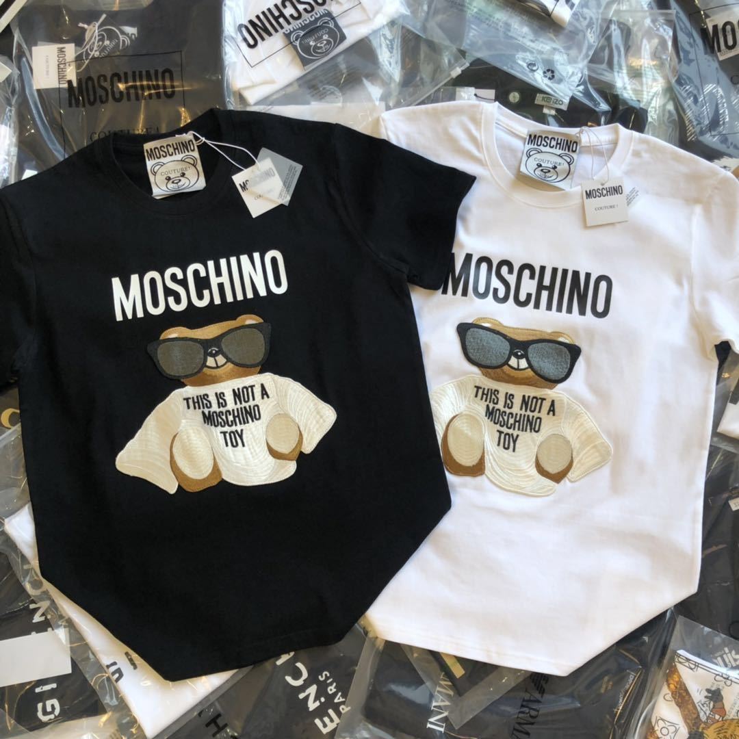 Moschino Summer Cotton Breathable Unisex Classic T-shirt