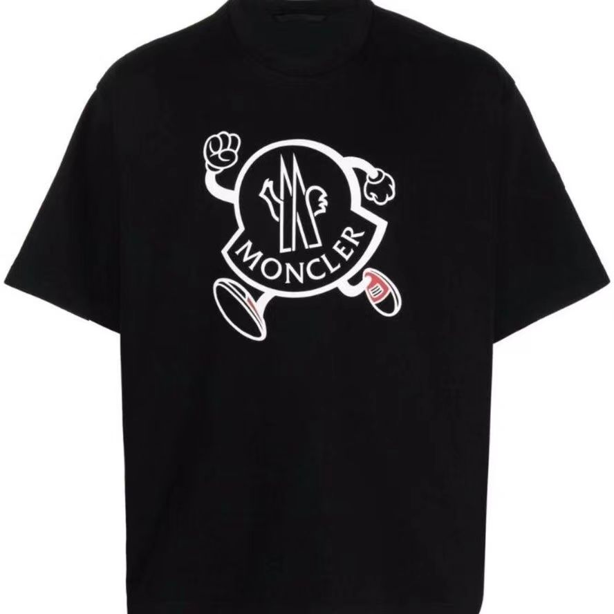 Moncler Summer Cotton Breathable Unisex Casual T-shirt
