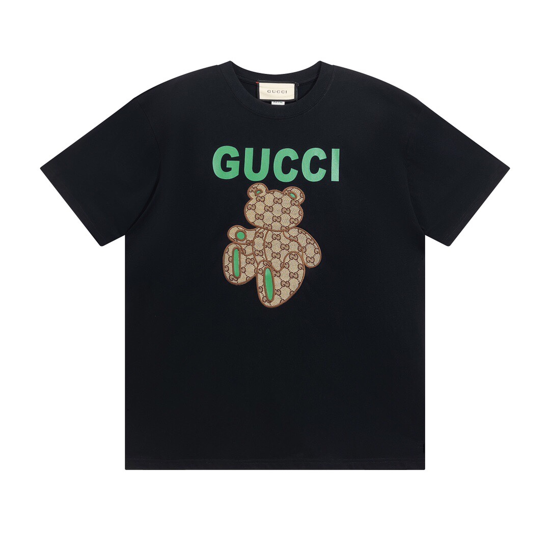 Gucci Little Bear Embroidered Short Sleeve T-shirt