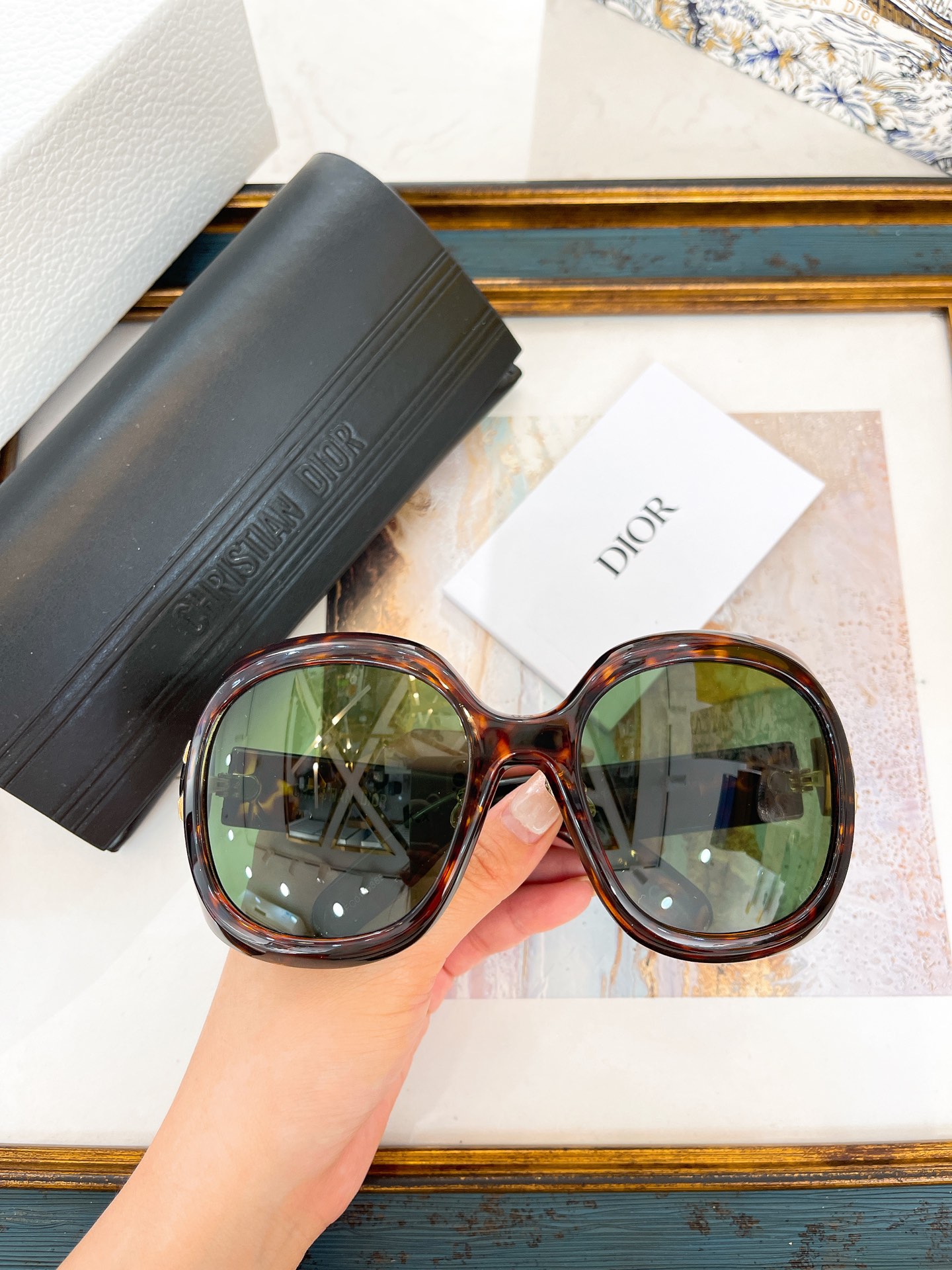 Dior fashion oval sunglasses