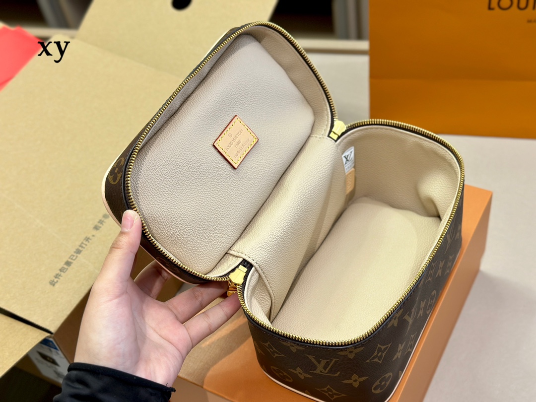 LV cosmetic case travel handbag portable box