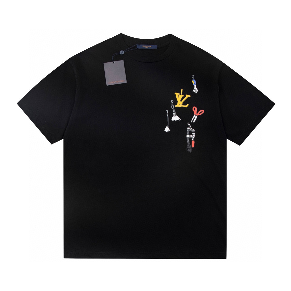Louis Vuitton Limited Edition Summer Unisex Fashion T-shirt Cotton Breathable