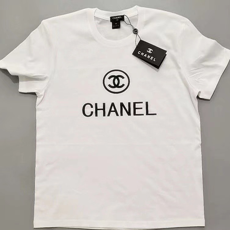 Chanel 2023 Summer Fashion Unisex Short Sleeve Cotton 100 Percent