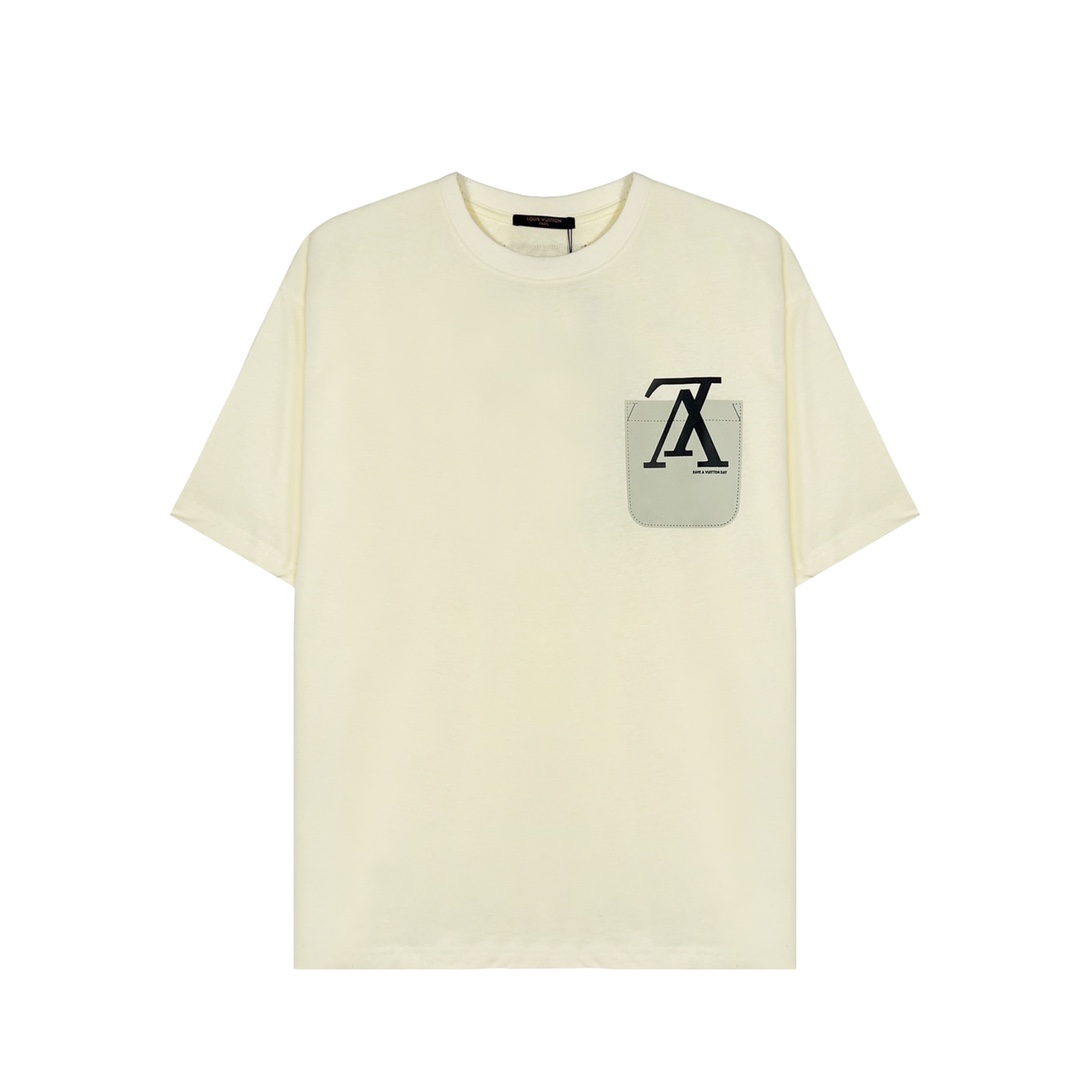 Louis Vuitton Unisex Casual T-shirt Cotton 100 Percent