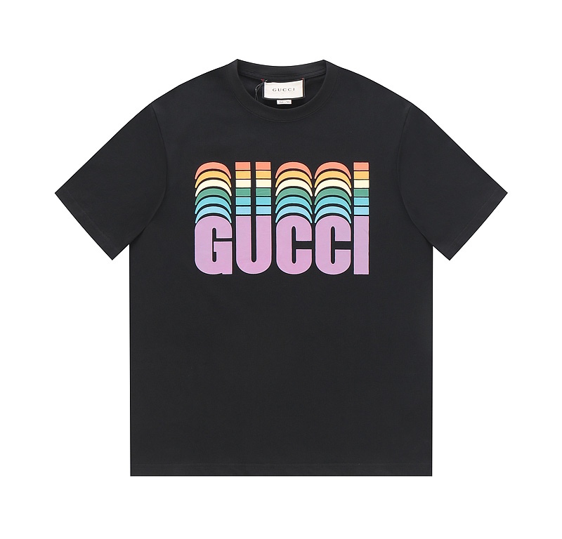 Gucci Gradient New Design Unisex Fashion T-shirt Cotton Breathable