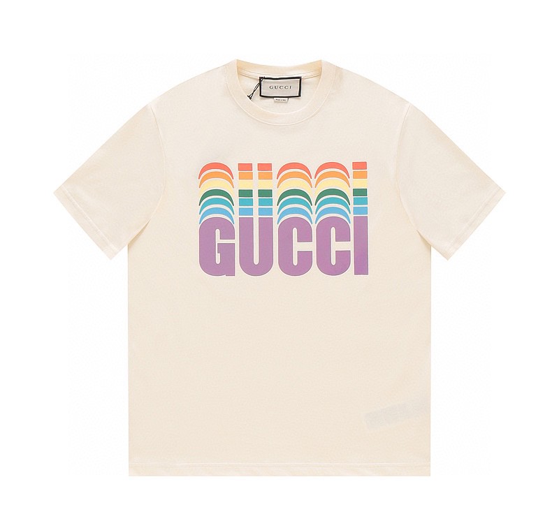Gucci Gradient Classic Logo Printed Unisex Fashion T-shirt
