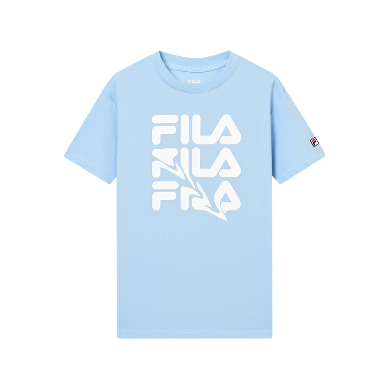 Fila Summer Classic T-shirt New Design Triple Logo Printed Unisex Fashion T-shirt