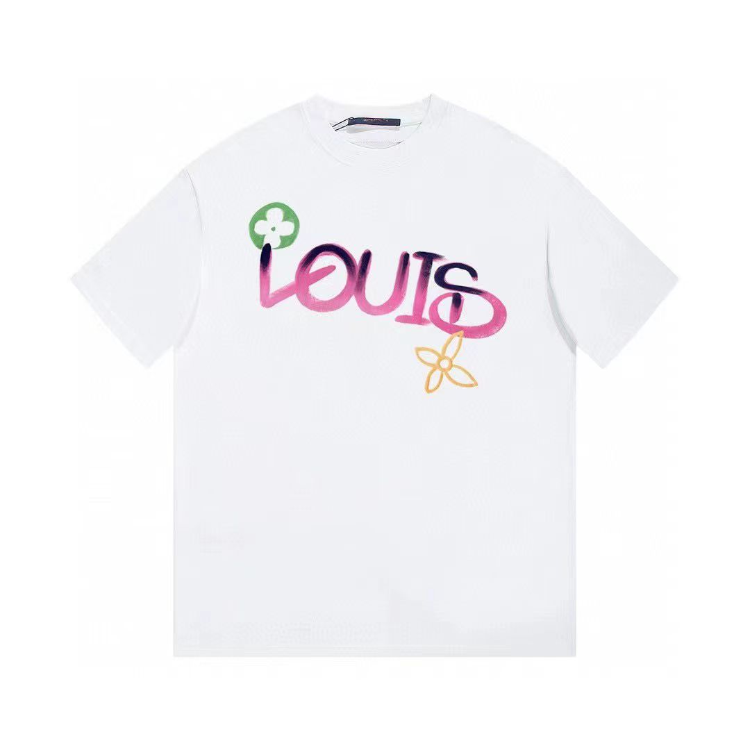 Louis Vuitton Cotton Breathable Unisex Classic T-shirt