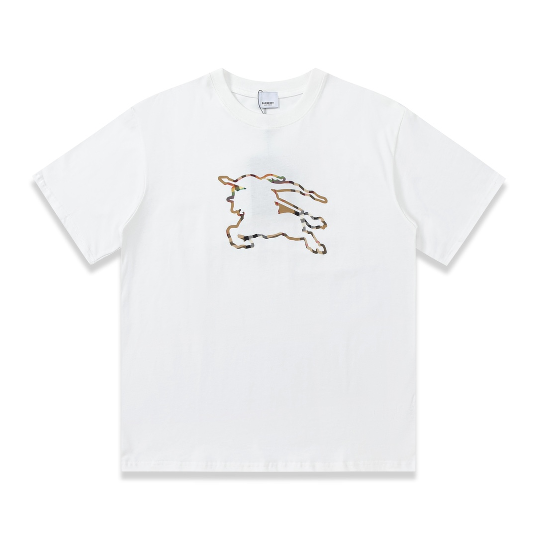 Burberry Battle Steed Embroidered Cotton 100 Percent Unisex Leisure T-shirt