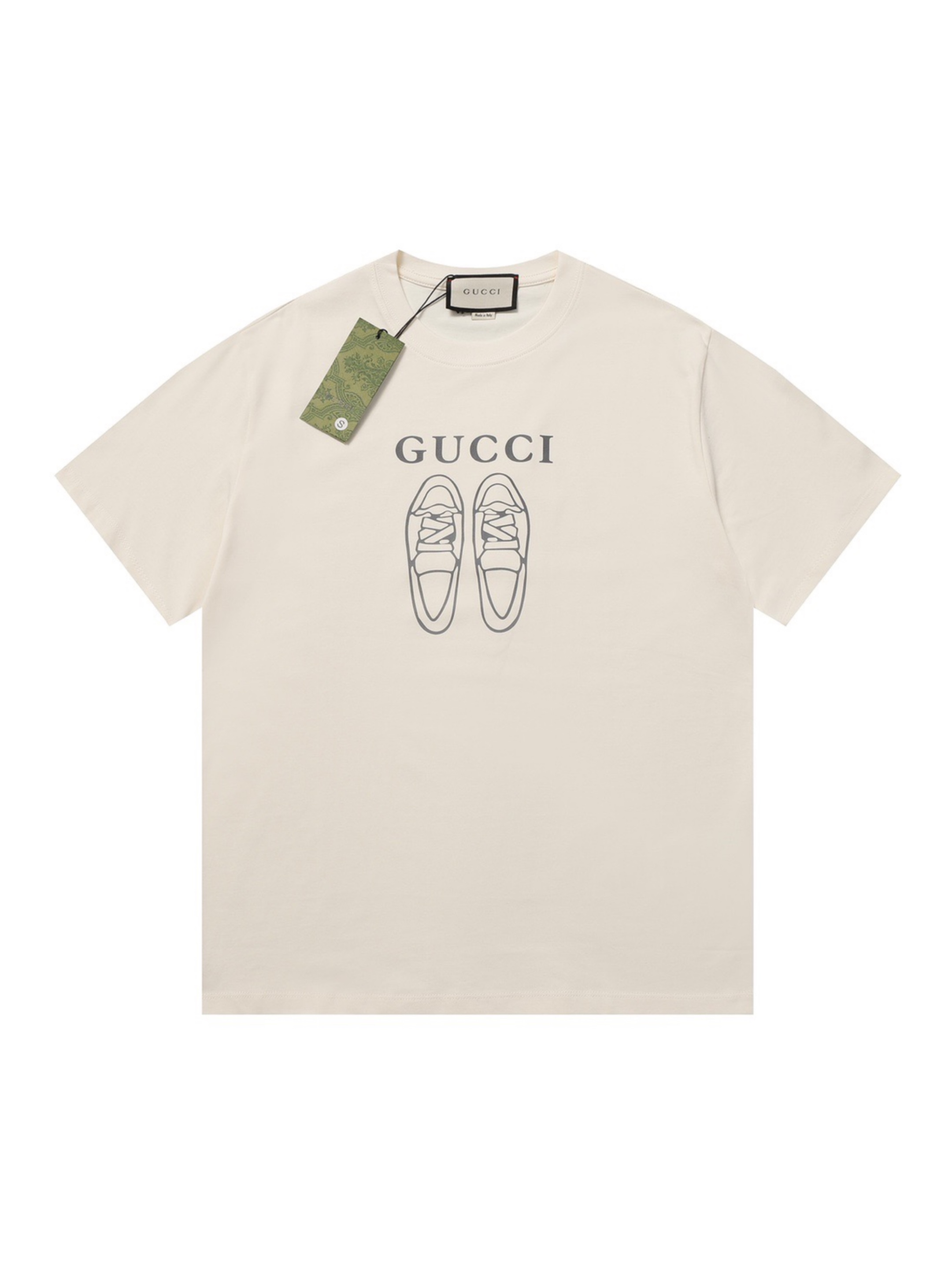 Gucci Shoes Sketch Embroidered Cotton Beathable Unisex Fashion Short Sleeve