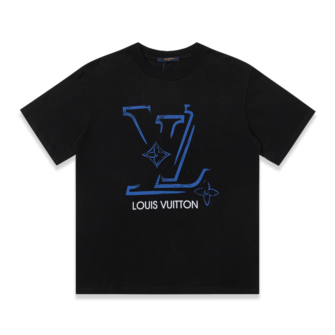 Louis Vuitton Incomplete Logo Printed Unisex Casual Short Sleeve