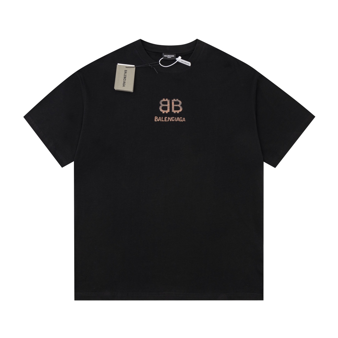 Balenciaga Double B Printed Short Sleeve T-shirt