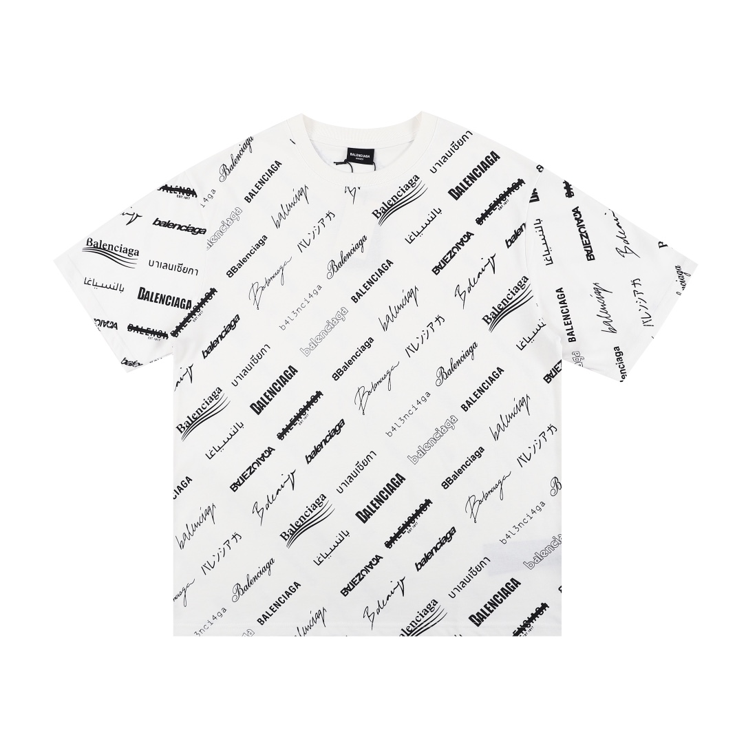 Balenciaga Letter Short Sleeve T-shirt