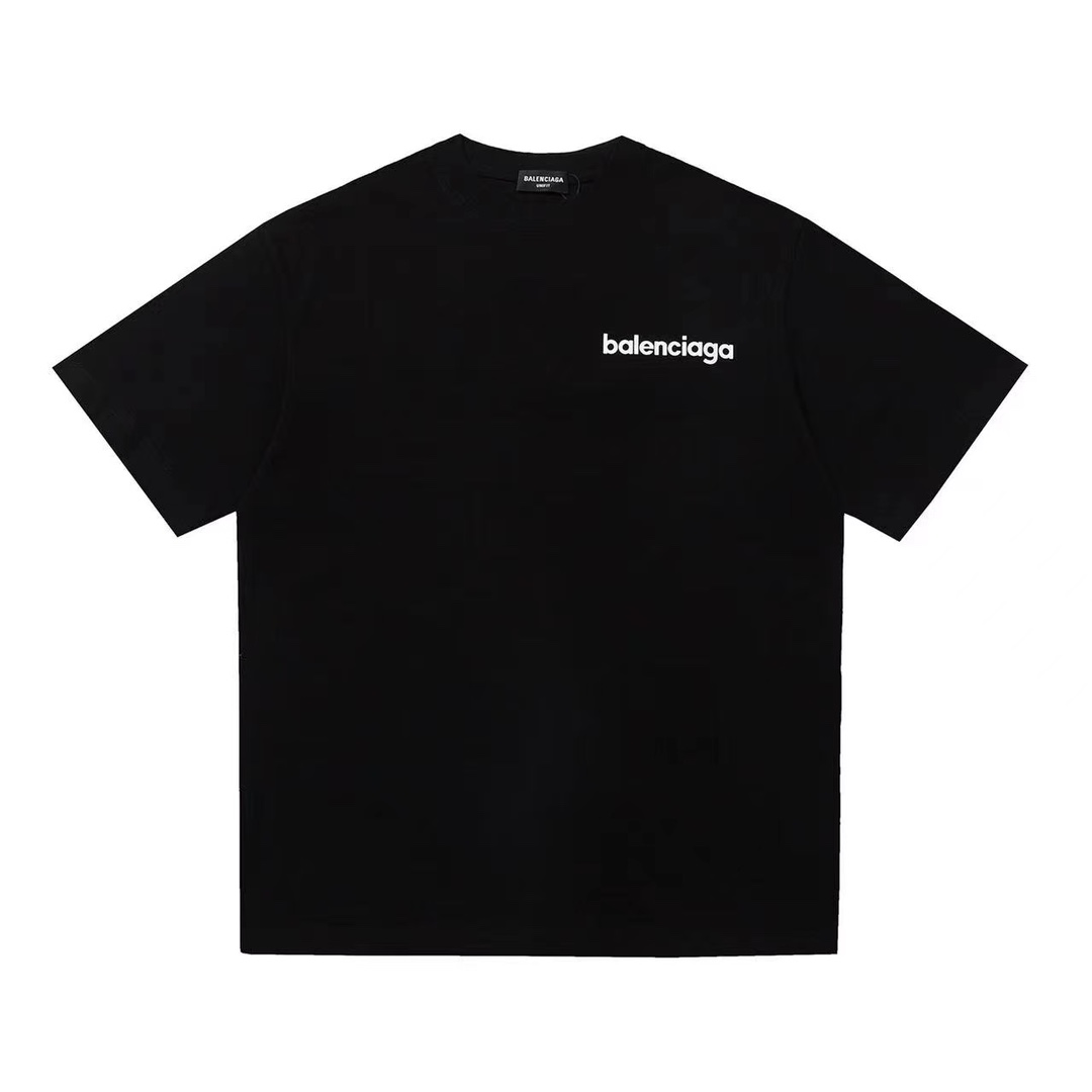 Balenciaga Classic Simple Logo Printed Short Sleeve T-shirt