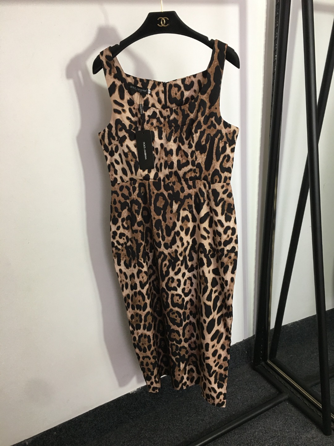D&G leopard print bag hip waist Camisole dress