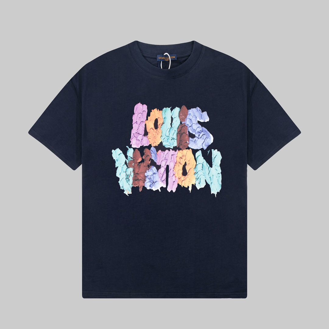 LV Louis Vuitton Limited Colorful Printed Short Sleeve T-shirt