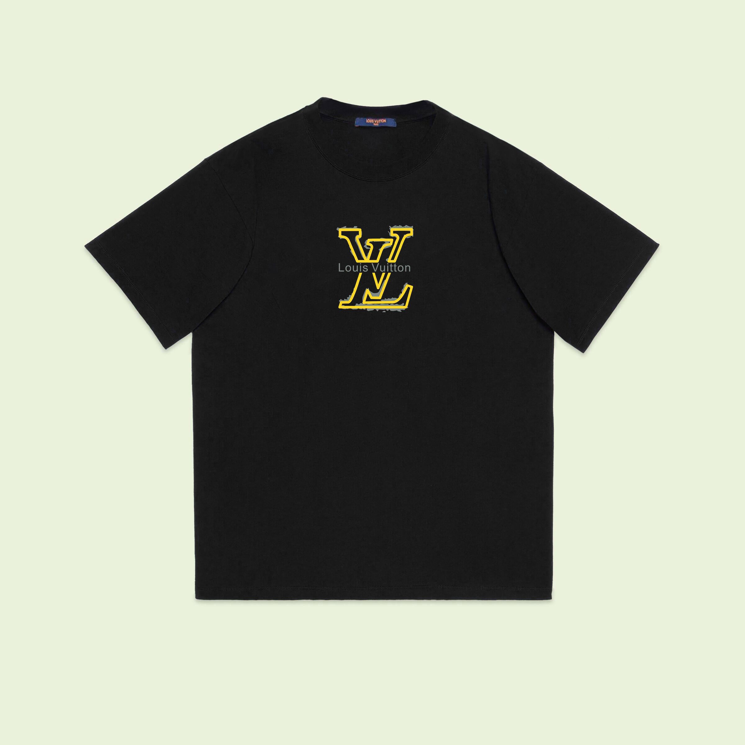 Louis Vuitton LV Chest Art Design Letter Printed Short Sleeve T-shirt