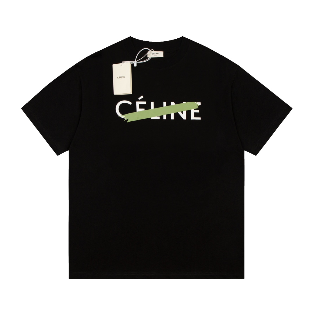Celine Letter Printed Short Sleeve T-shirt