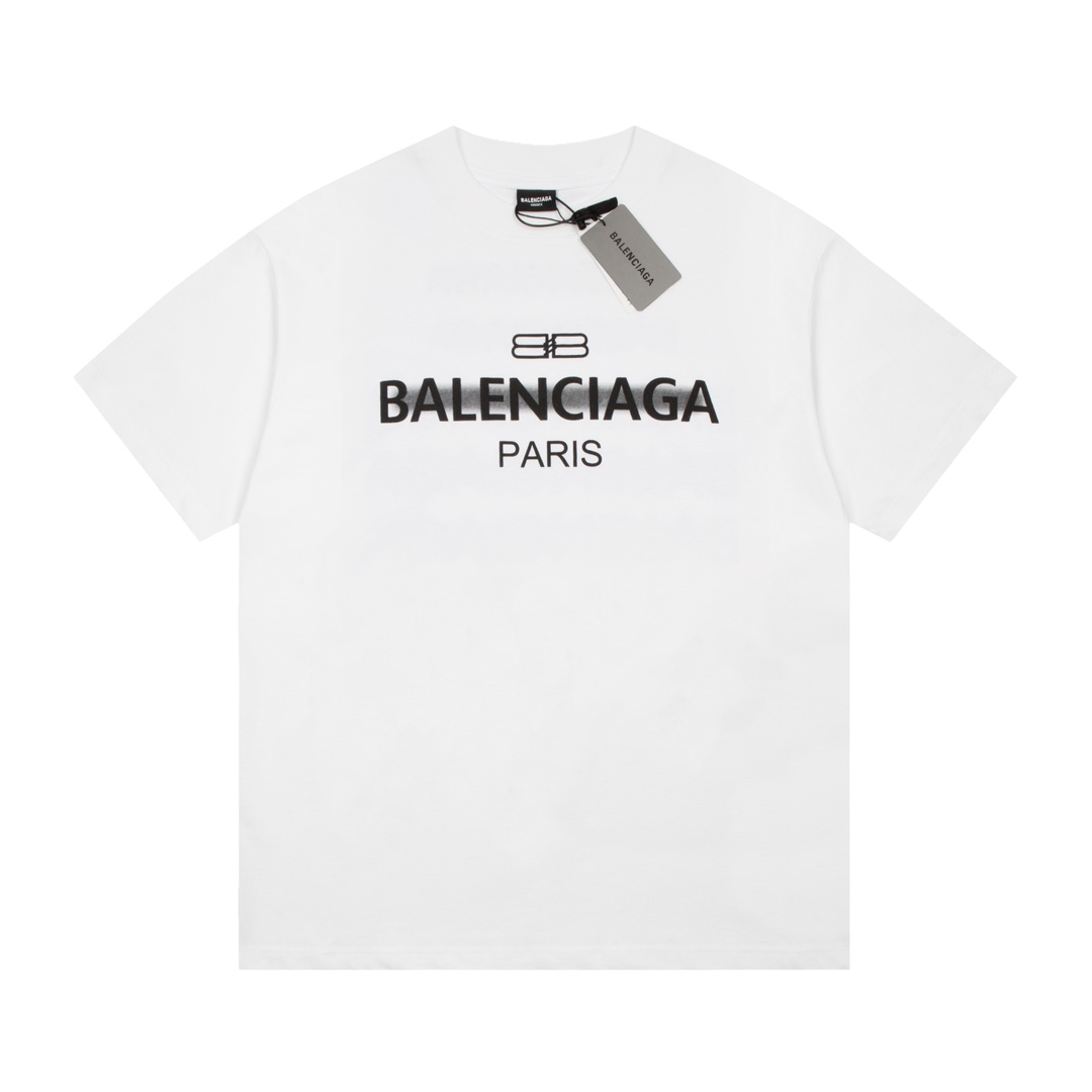 Balenciaga Letter Graffiti Short Sleeve T-shirt