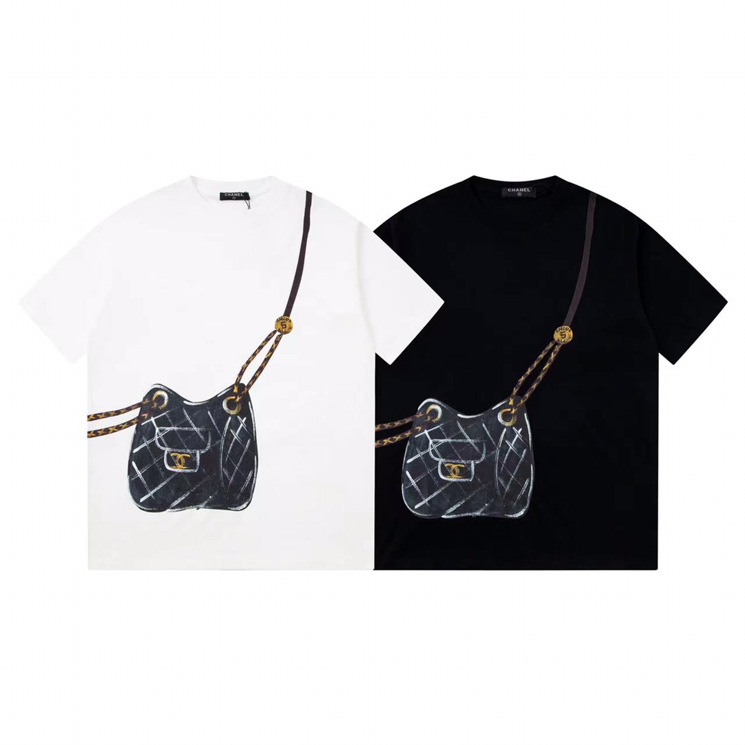 Chanel Handdrawn Bag Short Sleeve T-shirt
