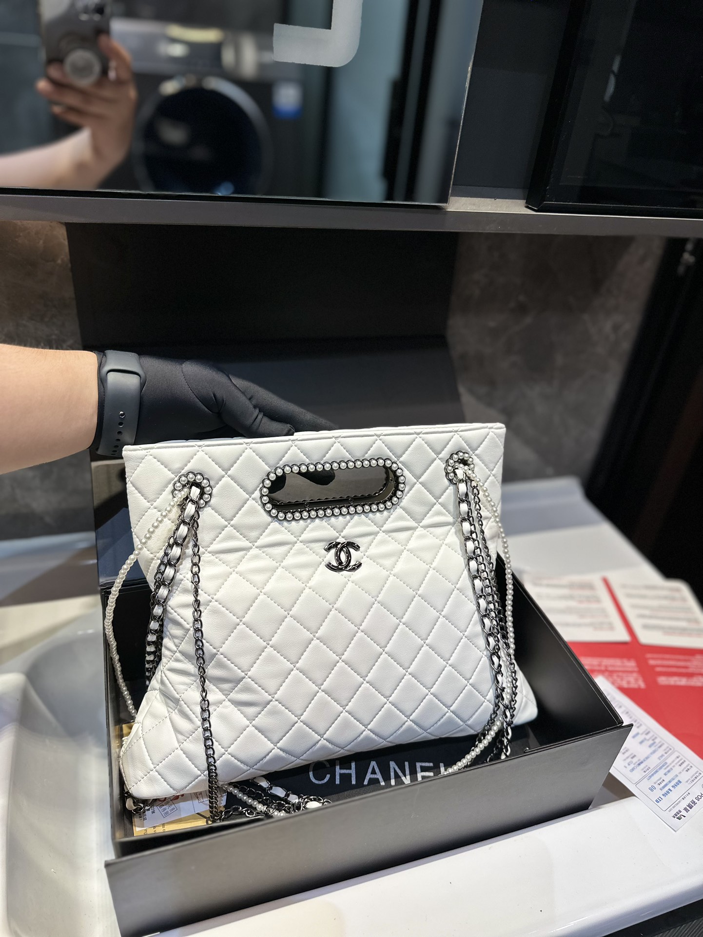Chanel Pearl Bag Ladies Chain Handbag