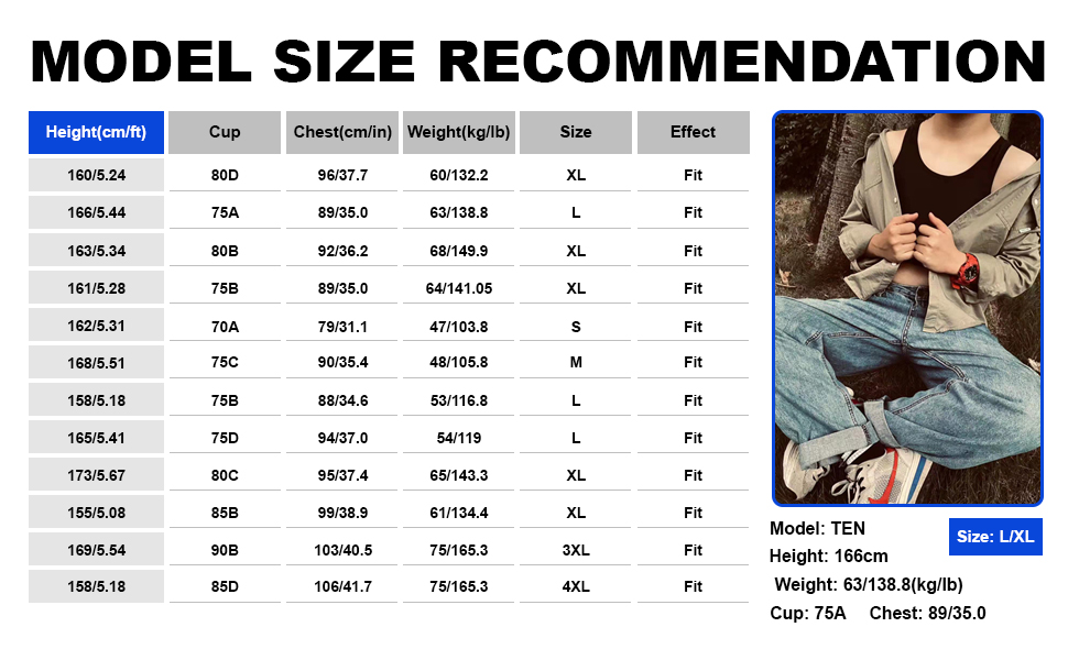 SIZE Guide- You need to know when you buying a chest binder