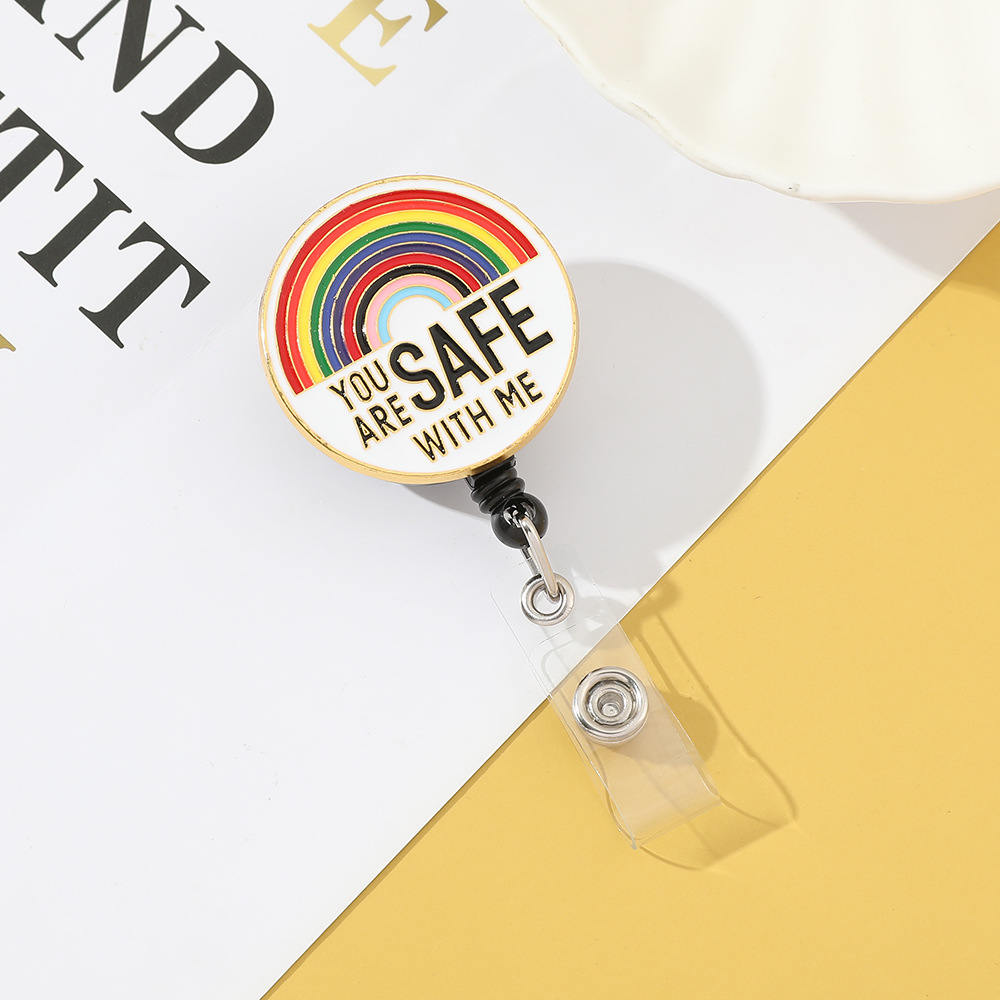 WONABABI Lgbt Flag Rainbow Heart Brooch Peace and Love Enamel Pins