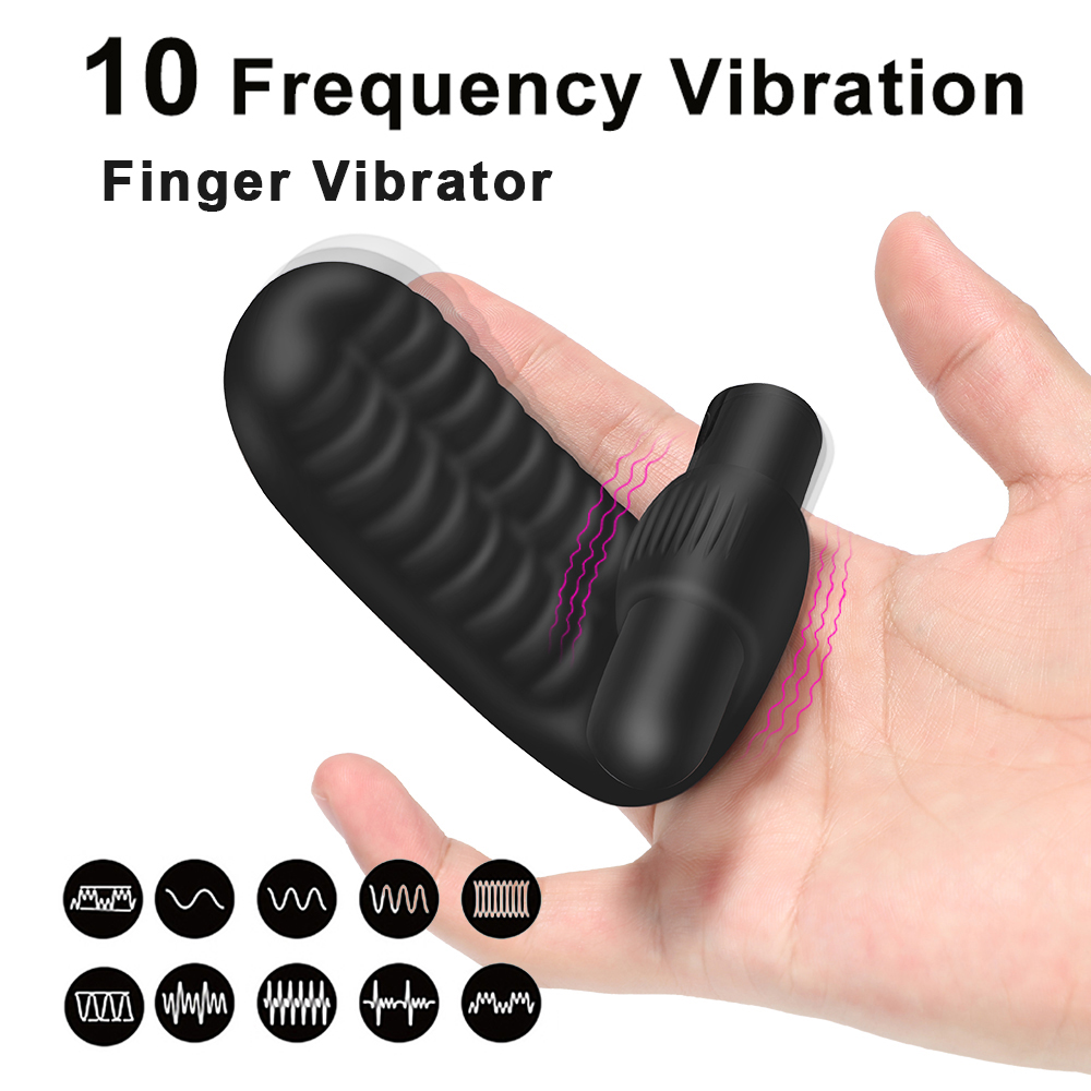 Finger Sleeve Vibrator G Spot Orgasm Massage, Female Masturbator Vibrator-Wonababi