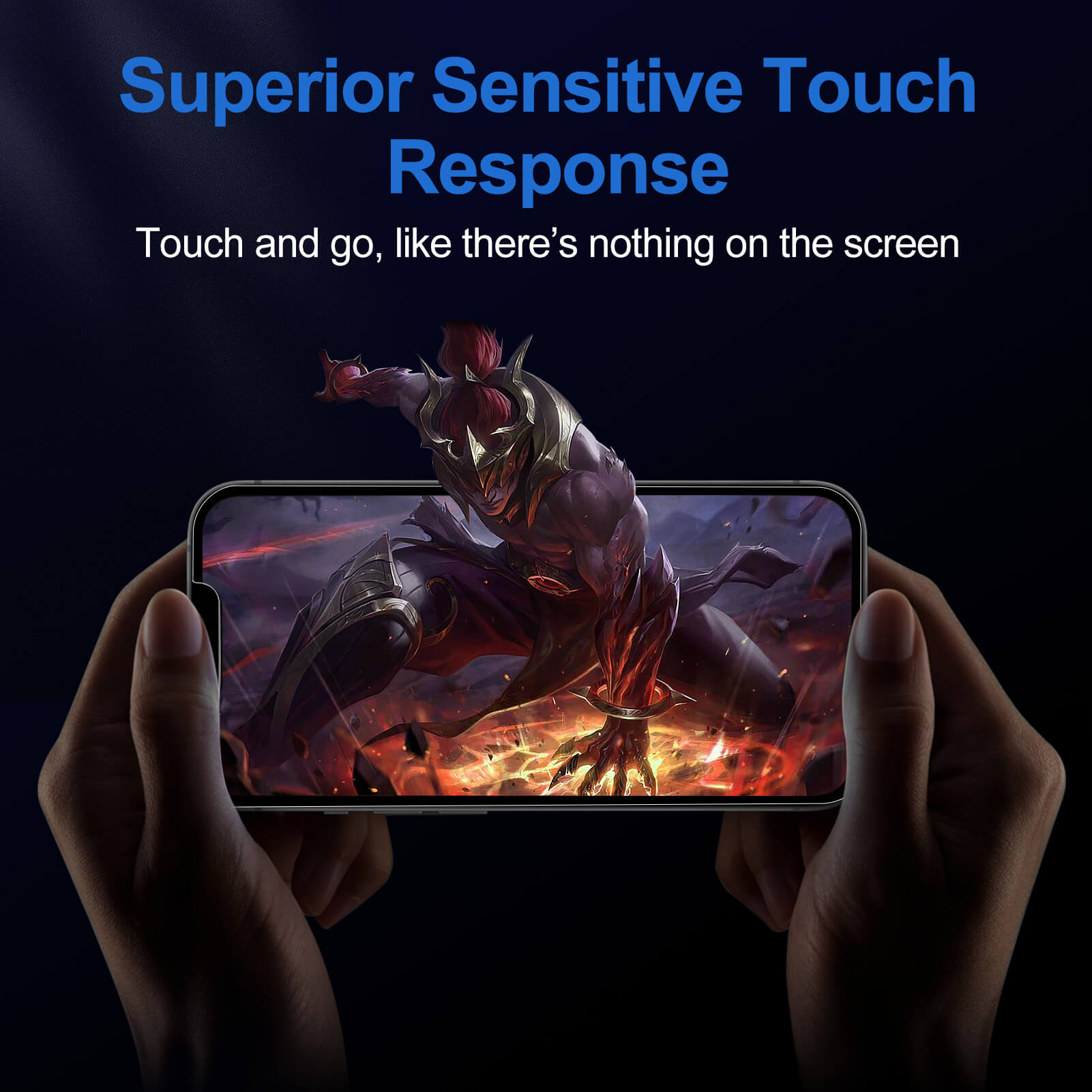 iPhone 12 Pro Max HD Screen Protector with installation tray detail