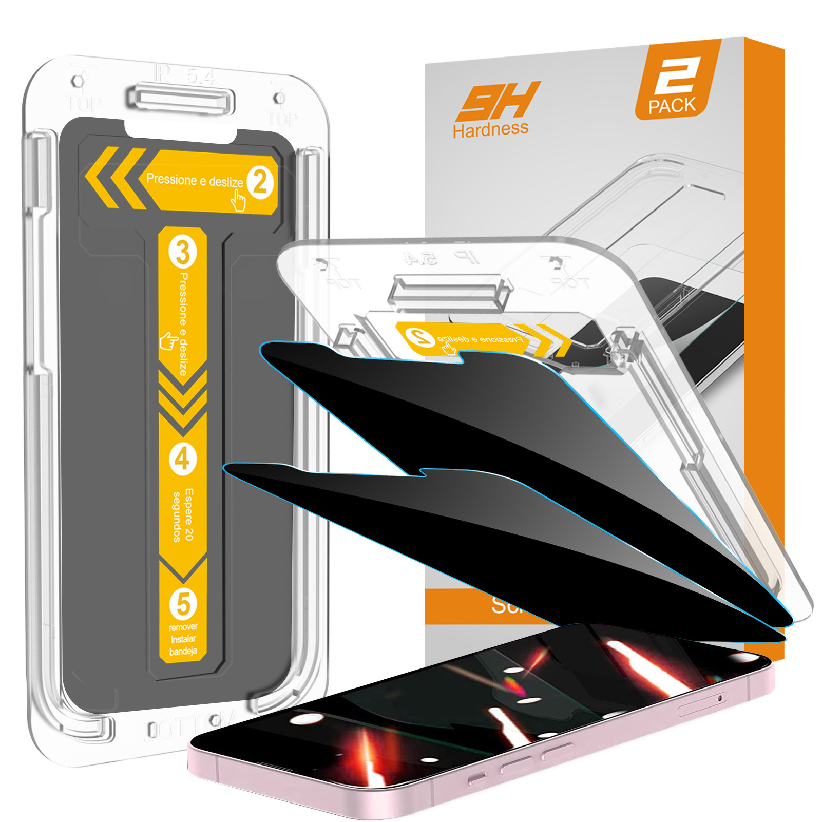 Mohave 2Pack Screen Protector compatible with iPhone 13 mini Privacy Tempered Glass(5.4-Inch, 2021 Model) detail