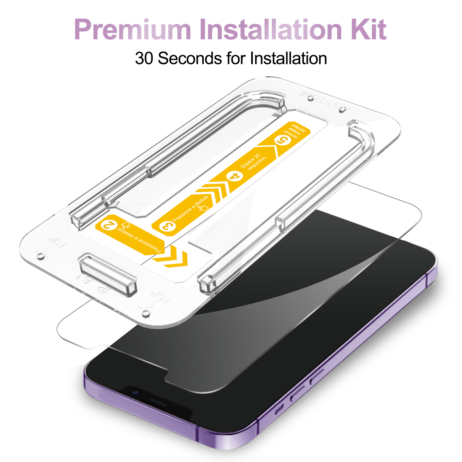 2Pack Screen Protector compatible with iPhone 12/12 Pro (6.1-Inch, 2020 Model) Clear HD installation and fit