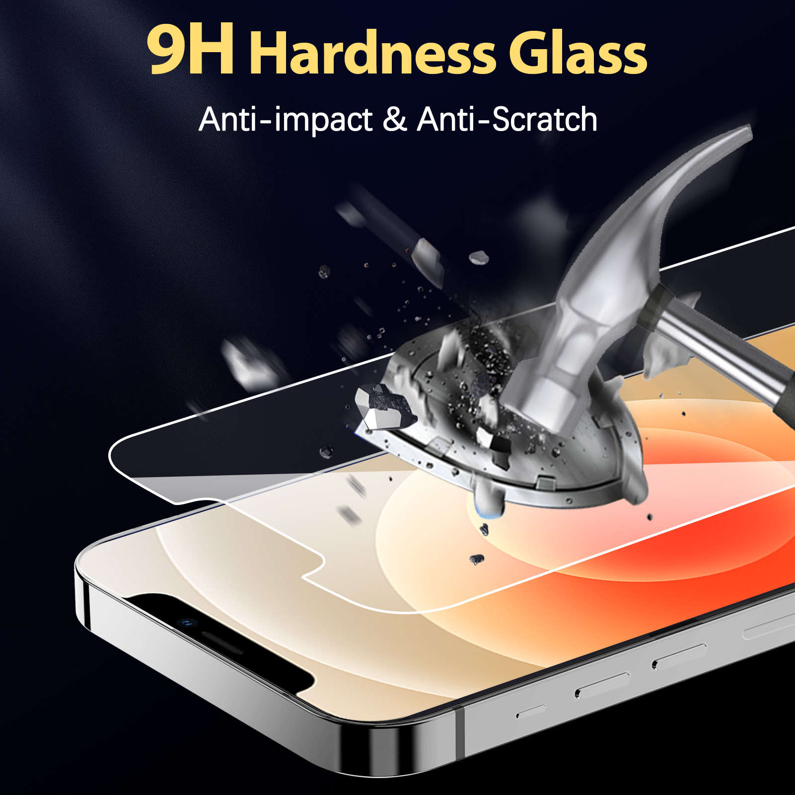 Mohave 2Pack Screen Protector compatible with iPhone X/XS/iPhone 11 pro(5.8-inch, 2018 Model), Tempered Glass-Mohave