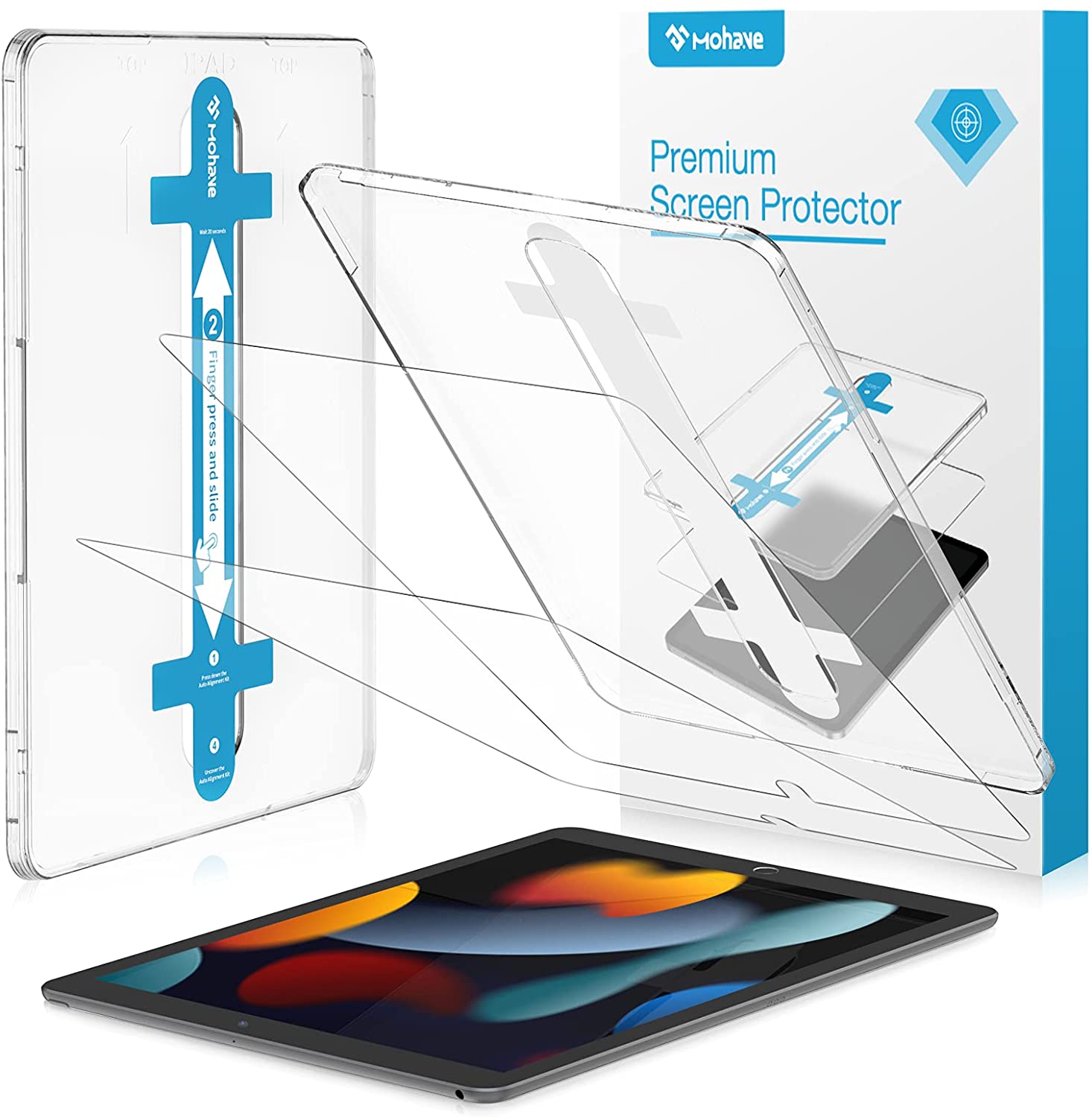 Mohave 2Pack Screen Protector compatible with iPad (10.5-Inch, 2017/2019 Model), Tempered Glass