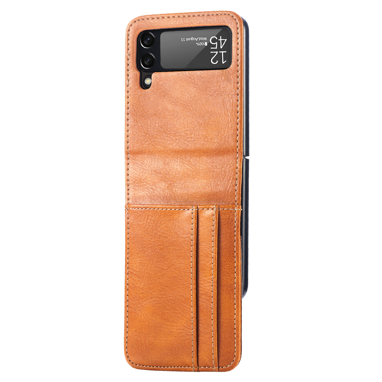 Leather Card Holder Phone Case for Galaxy Z Flip 4