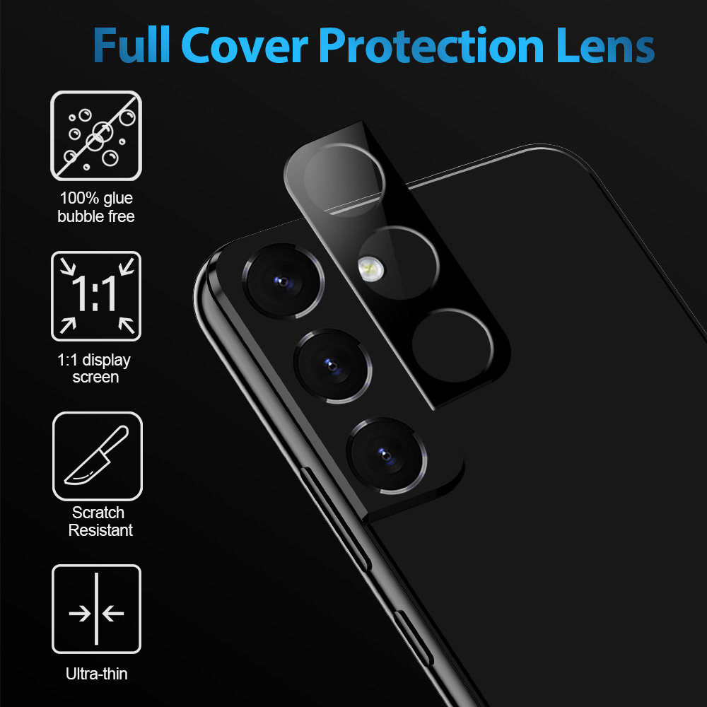 Samsung Galaxy S22 Glass Camera Protector Black detail