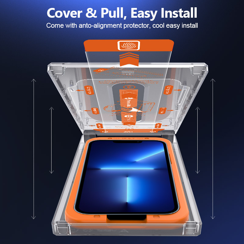 Auto-alignment Screen Protector Box for iPhone 13 Pro detail