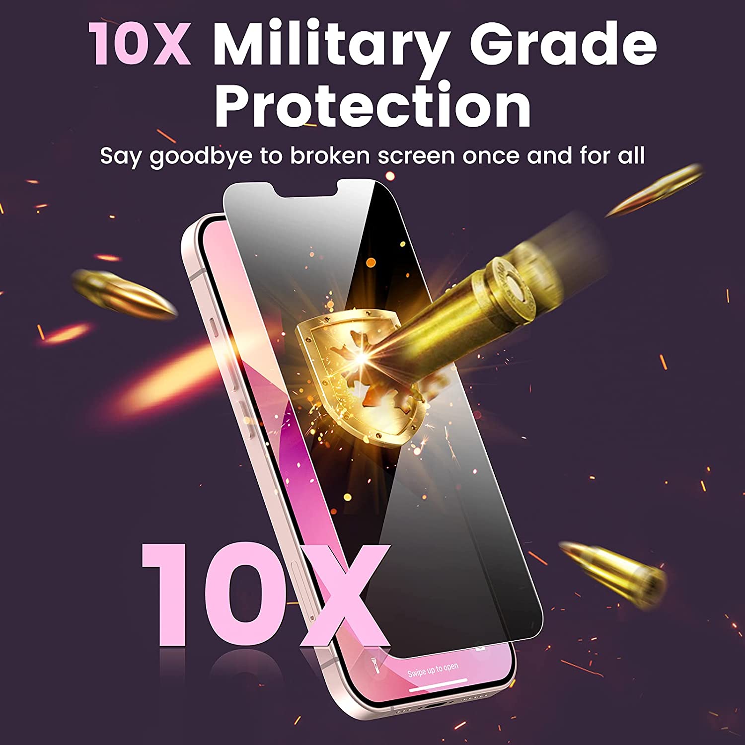 Mohave 2Pack Screen Protector compatible with iPhone 13 mini  Privacy Tempered Glass(5.4-Inch, 2021 Model) -Mohave