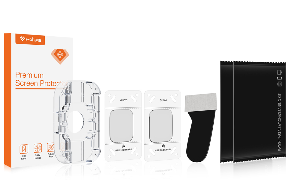  Apple Watch screen protector  45mm; Bubble free,  glass using experience, never broken.,  anti-fingerprint , 10 Seconds Easy applying, 99.9% HD 