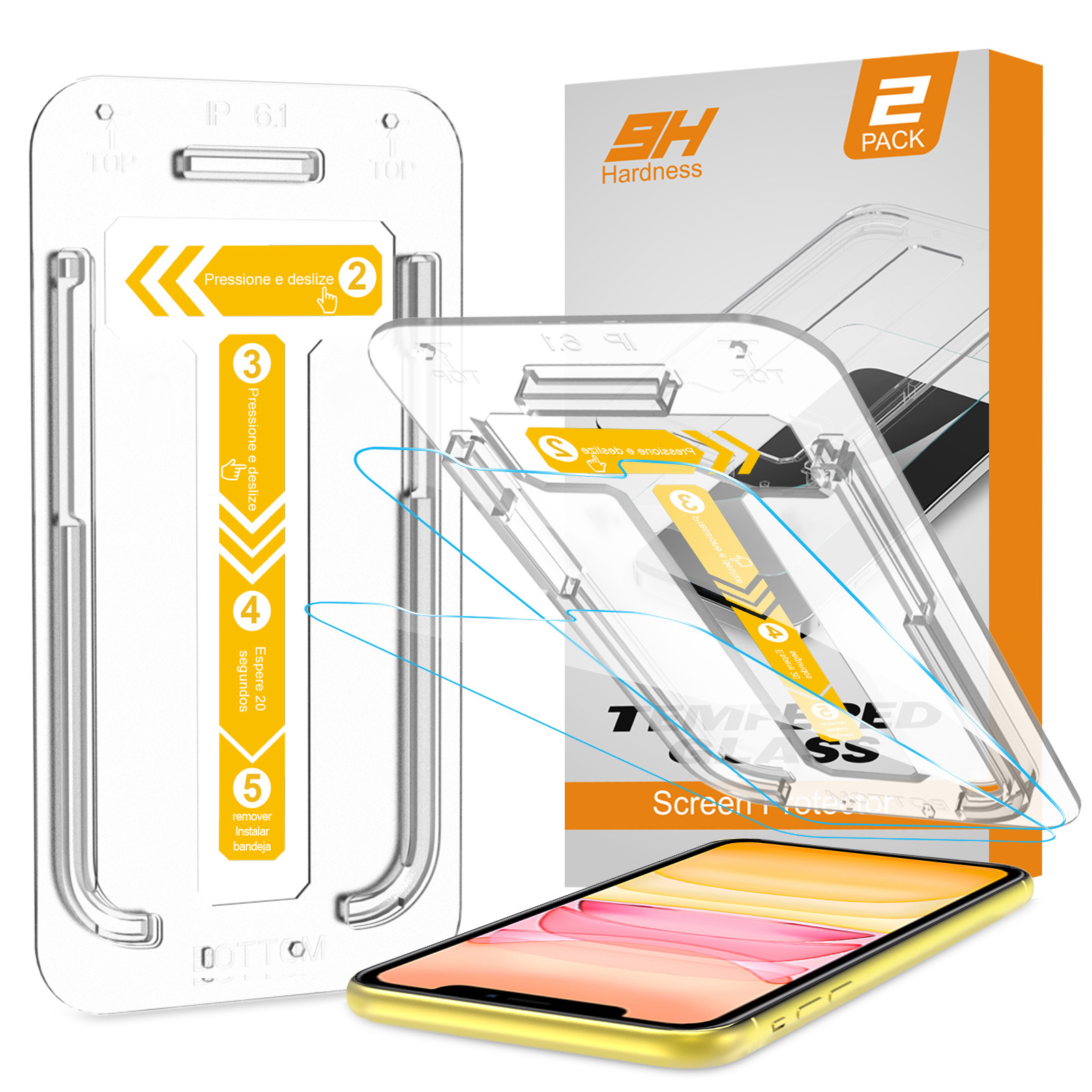 Mohave 2Pack Screen Protector compatible with iPhone XR/iPhone 11 6.1 "Clear HD detail