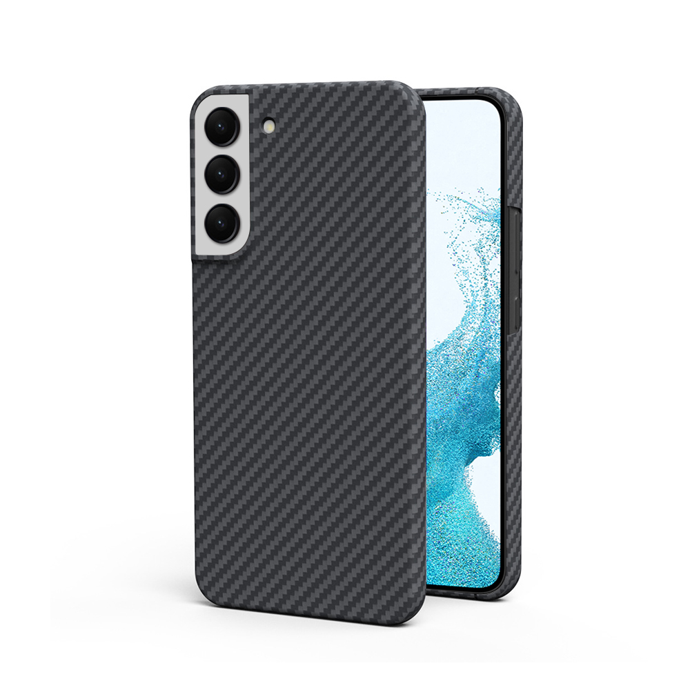 Slim Carbon Fiber Case for Samsung Galaxy S22 installation and fit