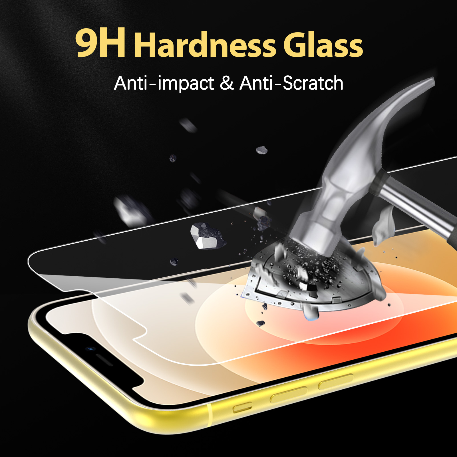 Mohave 2Pack Screen Protector compatible with iPhone XR/iPhone 11 6.1 "Clear HD-Mohave