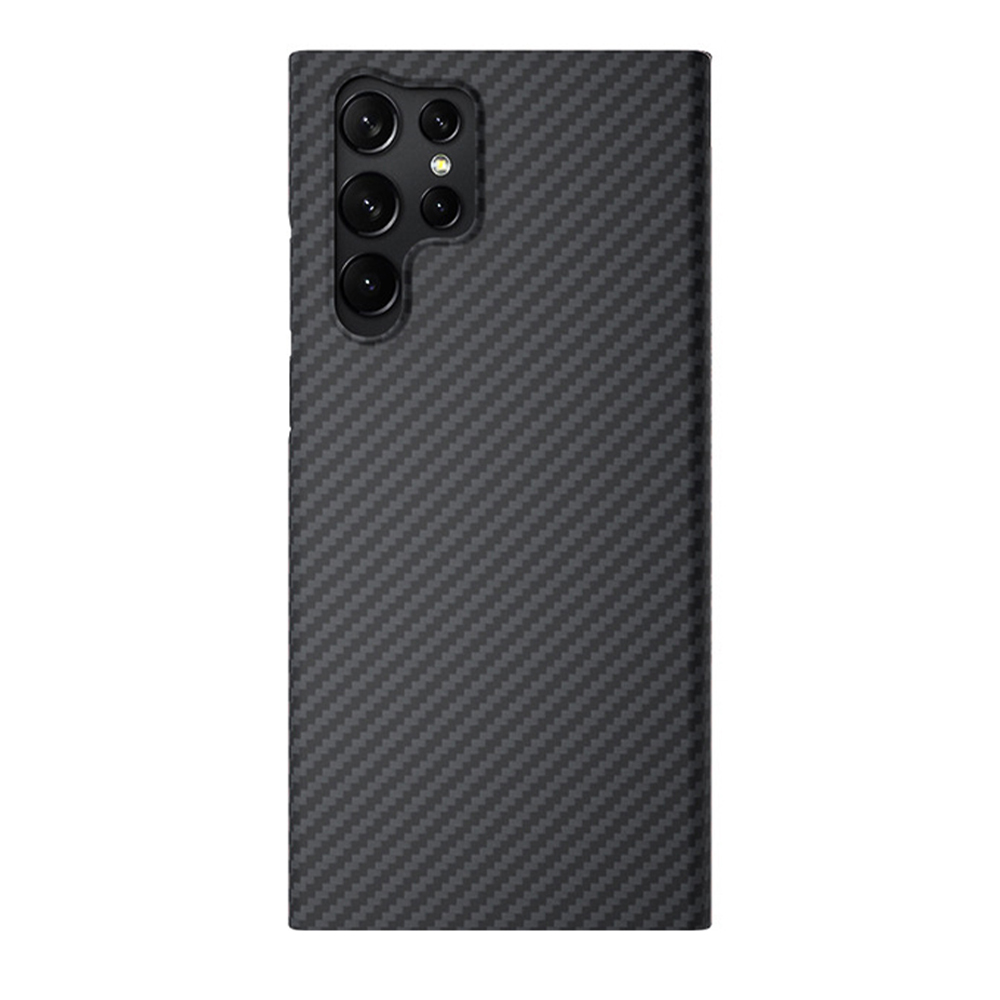 Slim Carbon Fiber Case for Samsung Galaxy S22 Ultra Black