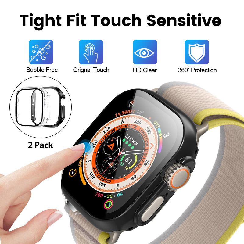 Apple Watch Ultra(49mm) protector case (Clear + Black)