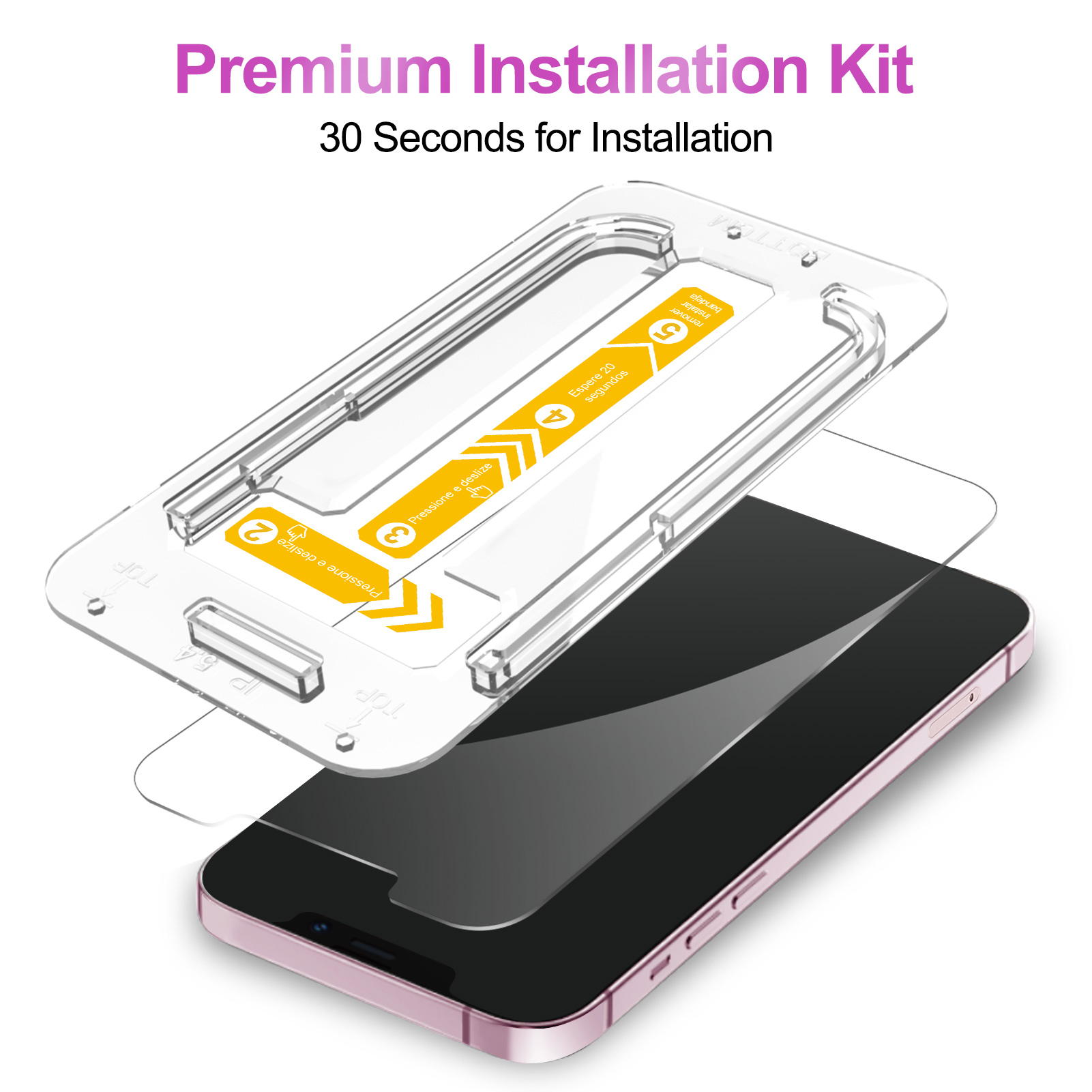 Mohave Screen Protector compatible with iPhone 13 mini(5.4-Inch, 2021 Model), Tempered Glass installation and fit