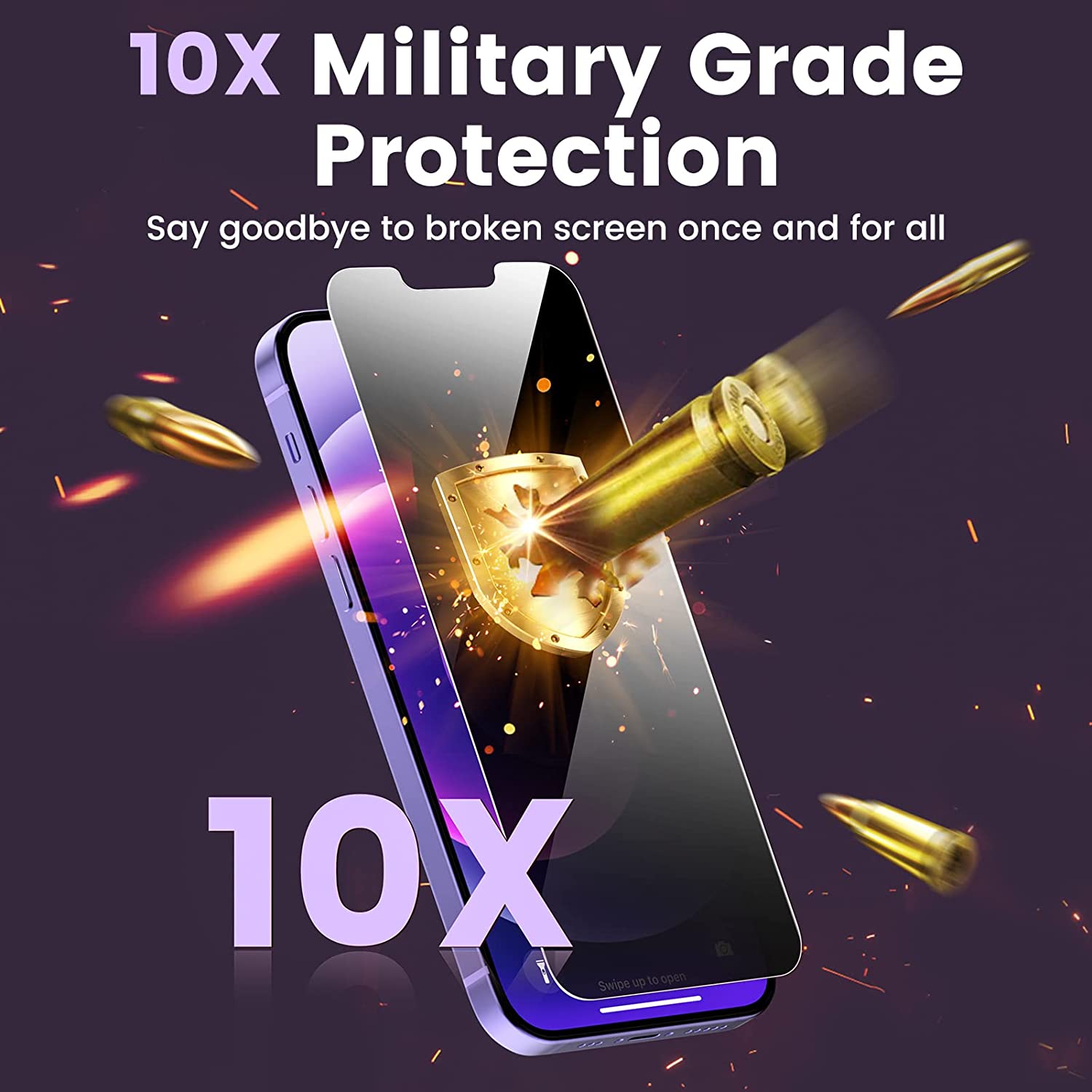 Mohave 2Pack Screen Protector compatible with iPhone 12 Pro Max (6.7-Inch, 2020 Model), Privacy Tempered Glass-Mohave